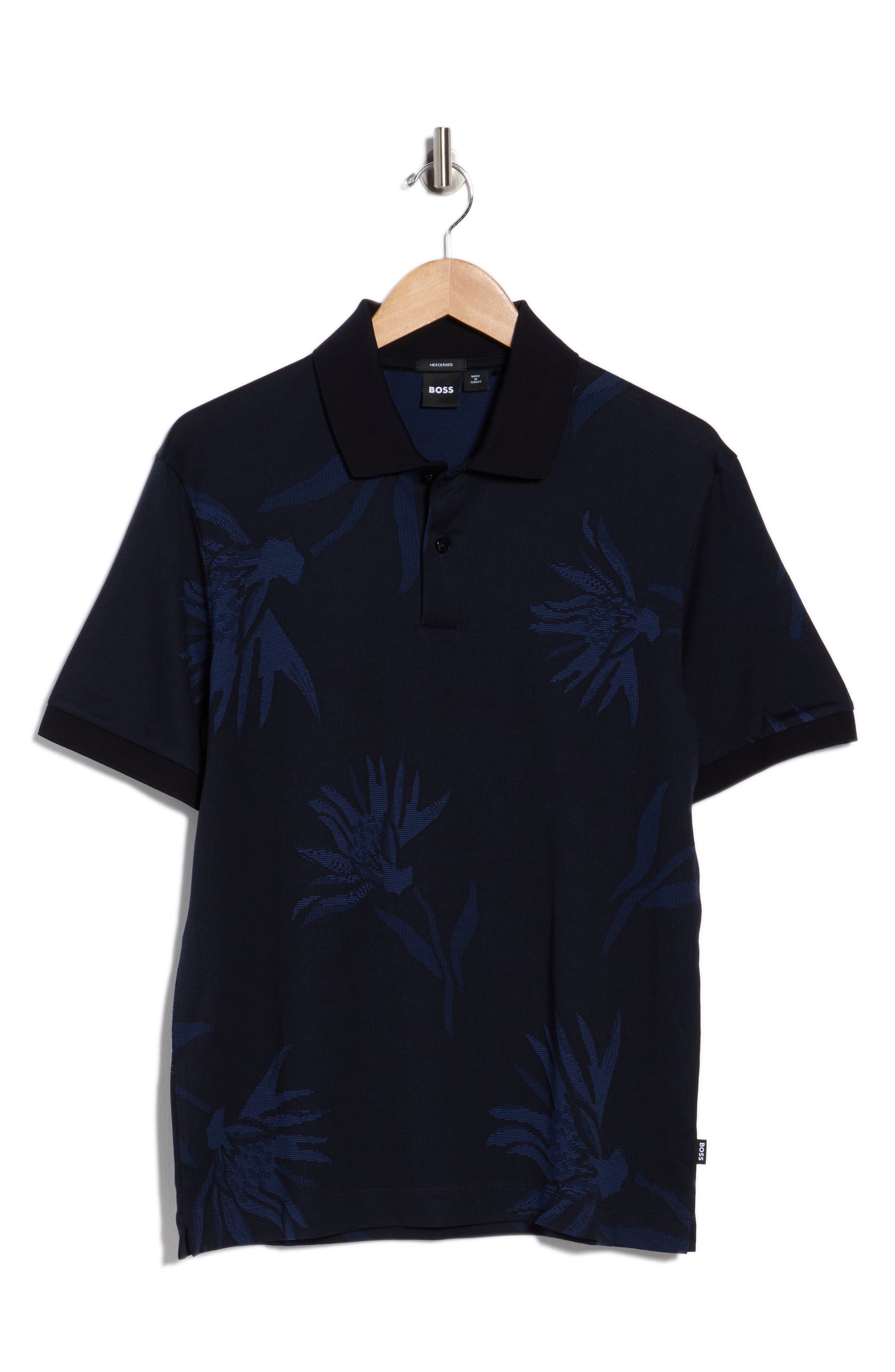 BOSS Parris Floral Cotton Knit Polo