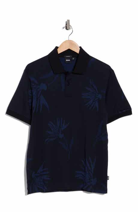 BOSS Parris Floral Cotton Knit Polo