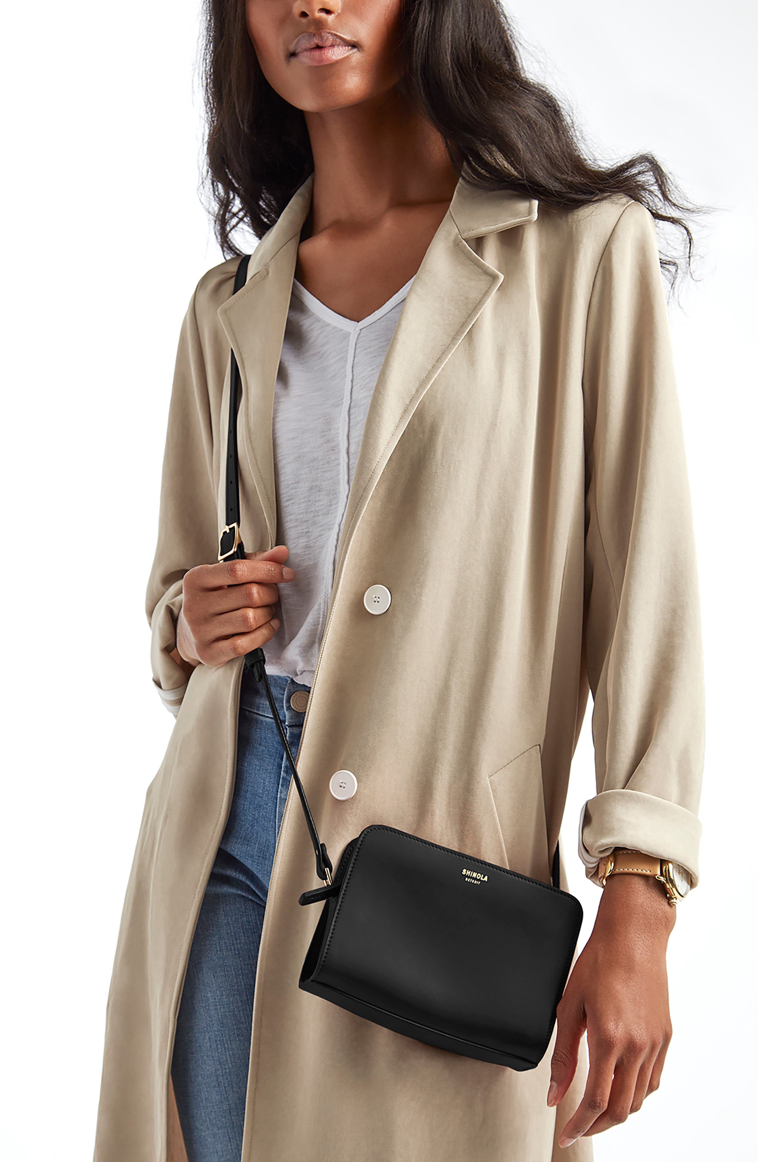 Shinola Mini Leather Crossbody Bag, Alternate, color, 