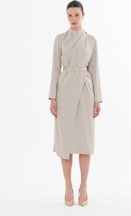 Gizia Midi Dress with Bolero Look and Belt.