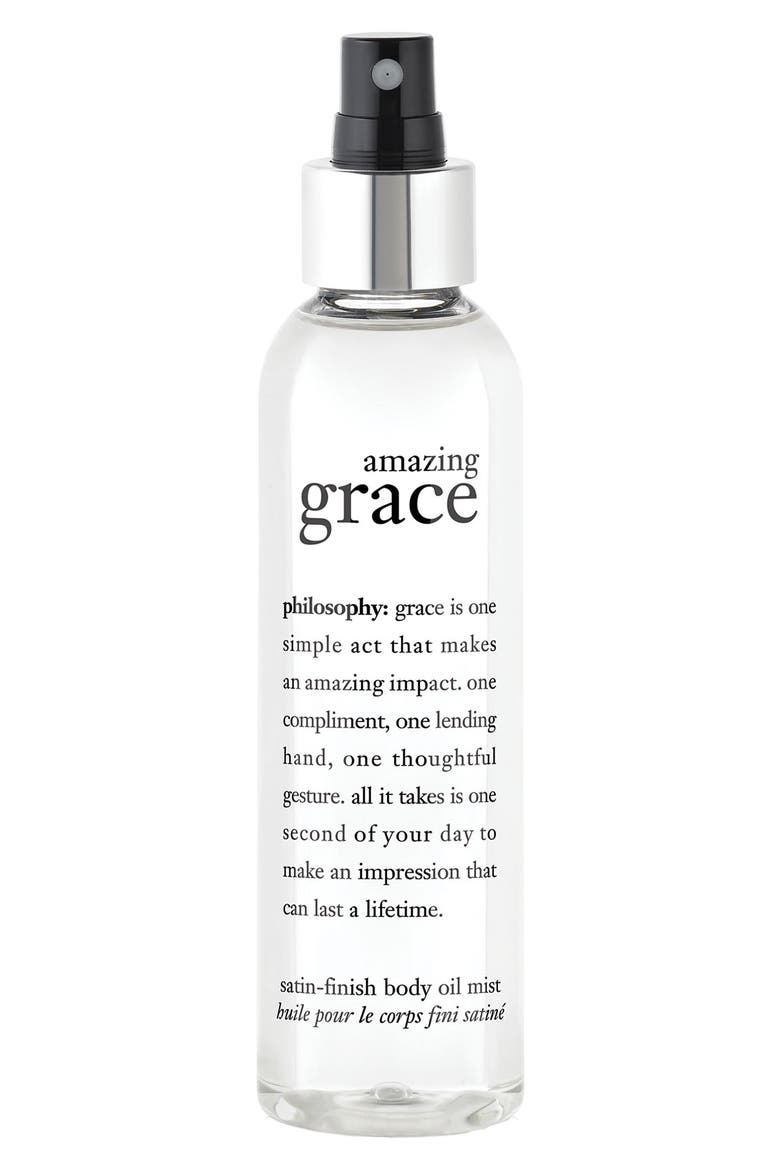 'amazing grace' satin-finish body oil mist, Main, color, NO COLOR
