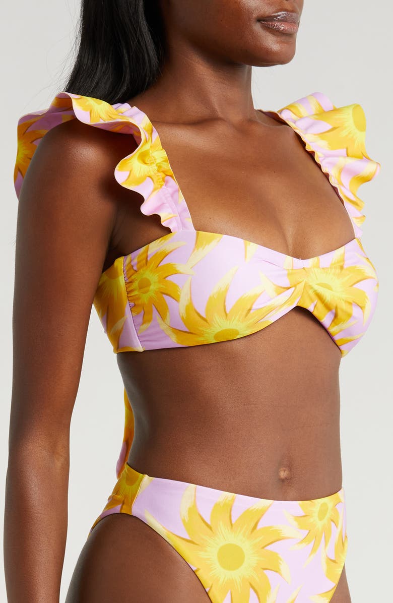 FARM Rio Sunny Side Bandeau Bikini Top, Alternate, color,