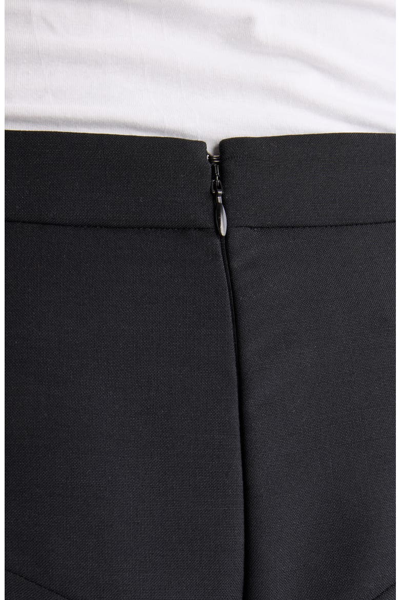 Draped Wool & Mohair Column Skirt, Alternate, color, BLACK