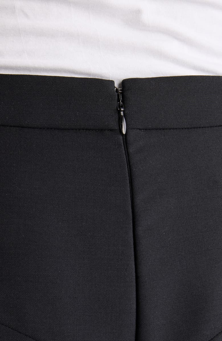 Givenchy Draped Wool & Mohair Column Skirt, Alternate, color, Black