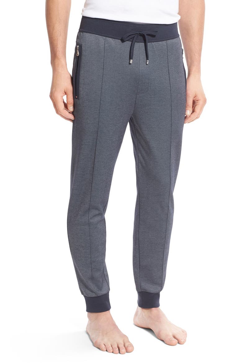 BOSS Cotton Blend Lounge Pants, Main, color, DARK BLUE