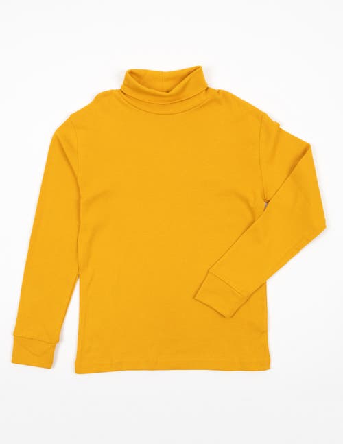 Leveret Kids Turtleneck, 100% Cotton, Solid Colors In Yellow