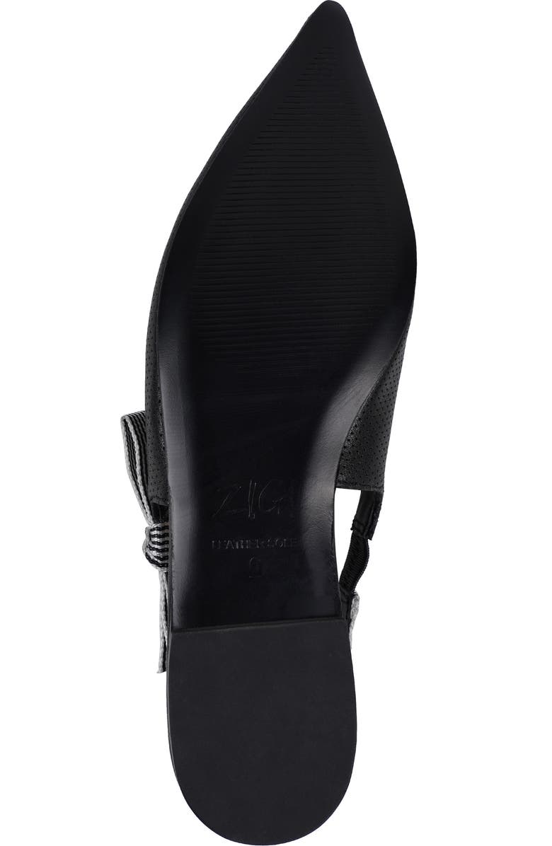 ZIGI Complete Pointed Toe Slingback Flat, Alternate, color, Black