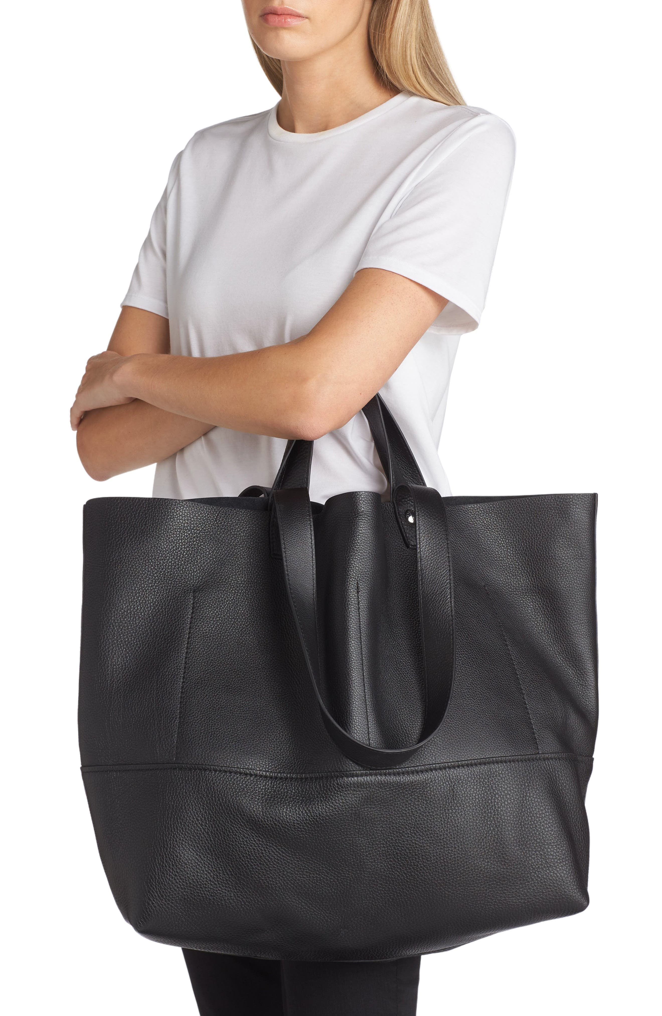 rag & bone Logan Leather Tote, Alternate, color, 