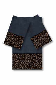 Linum Home Textiles Spots 3-Piece Embellished Towel - Midnight Blue