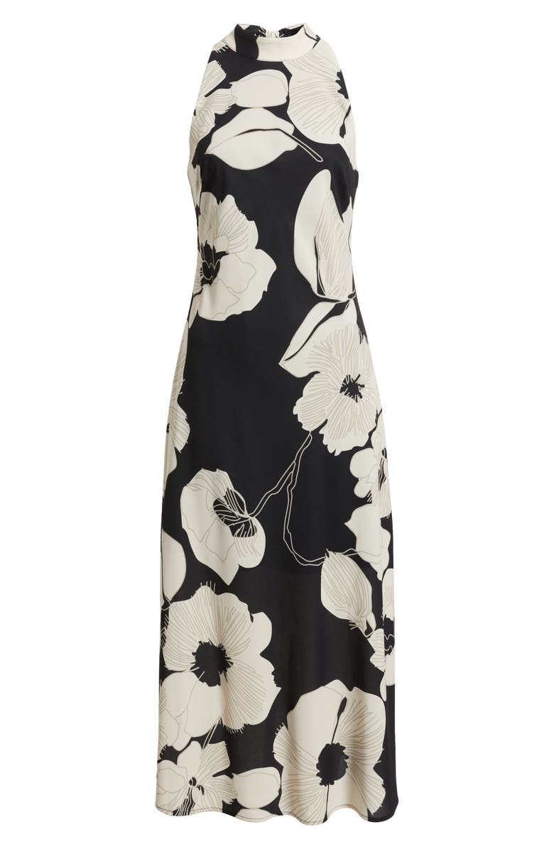 Sam Edelman Floral Print Sleeveless Dress, Alternate, color, Black/ Ecru
