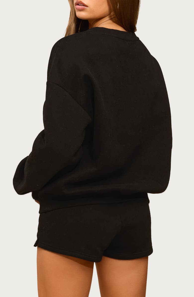 EDIKTED Bronte V-Neck Sweatshirt, Alternate, color, 