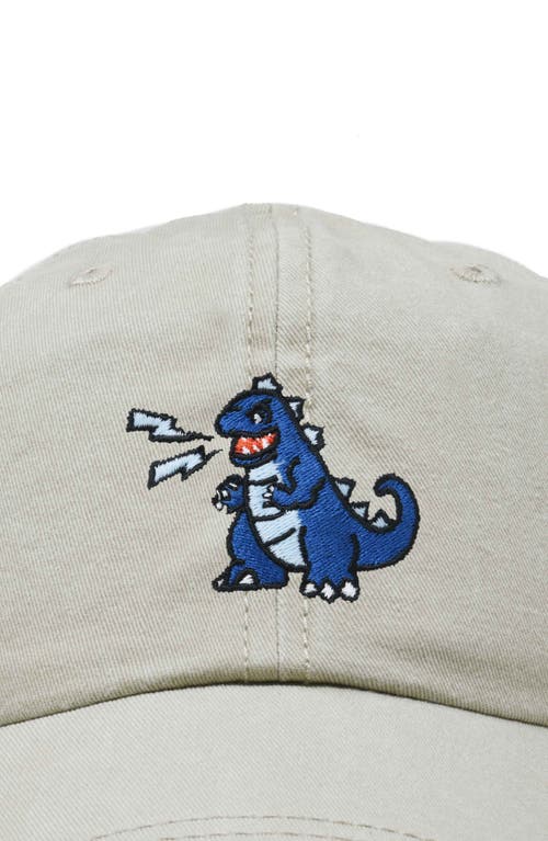 Dalix Big Lizard Cap In Washed Stone White