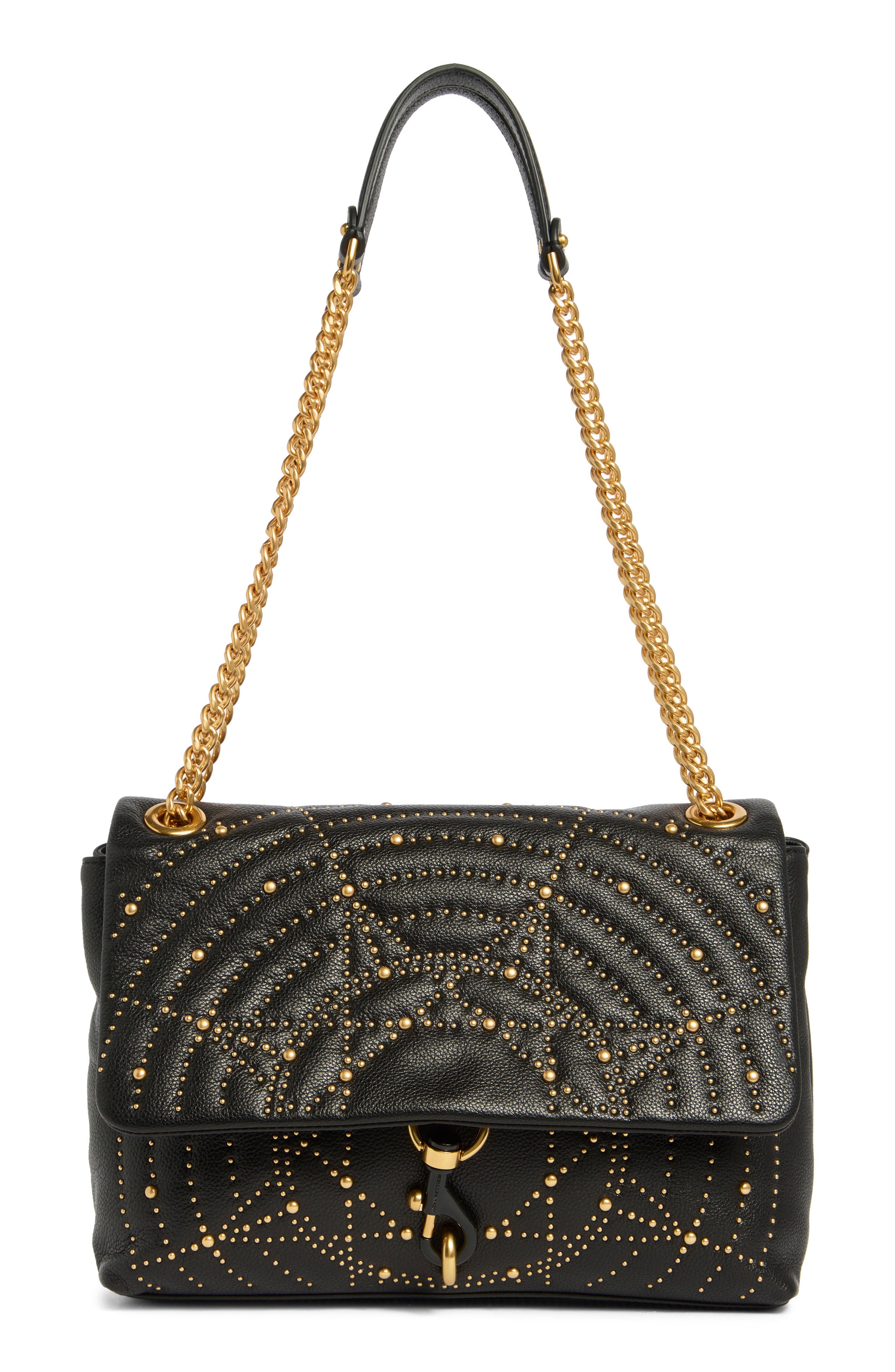 Rebecca Minkoff Edie Flap Shoulder Bag: Borsa A Tracolla Donna In Nylon Leggero Con Cinghia A Catena