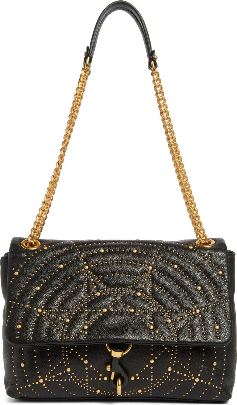 Rebecca Minkoff Edie Flap Shoulder Bag: Borsa A Tracolla Donna In Nylon Leggero Con Cinghia A Catena