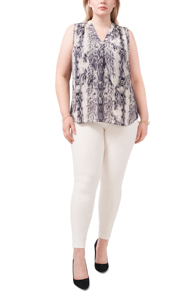 Vince Camuto High Waist Ponte Knit Leggings, Main, color, Vanilla