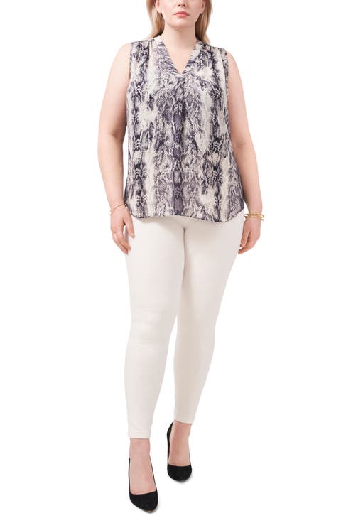 High Waist Ponte Knit Leggings (Plus)