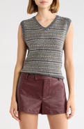 WAYF Nevin Fair Isle Sweater Vest