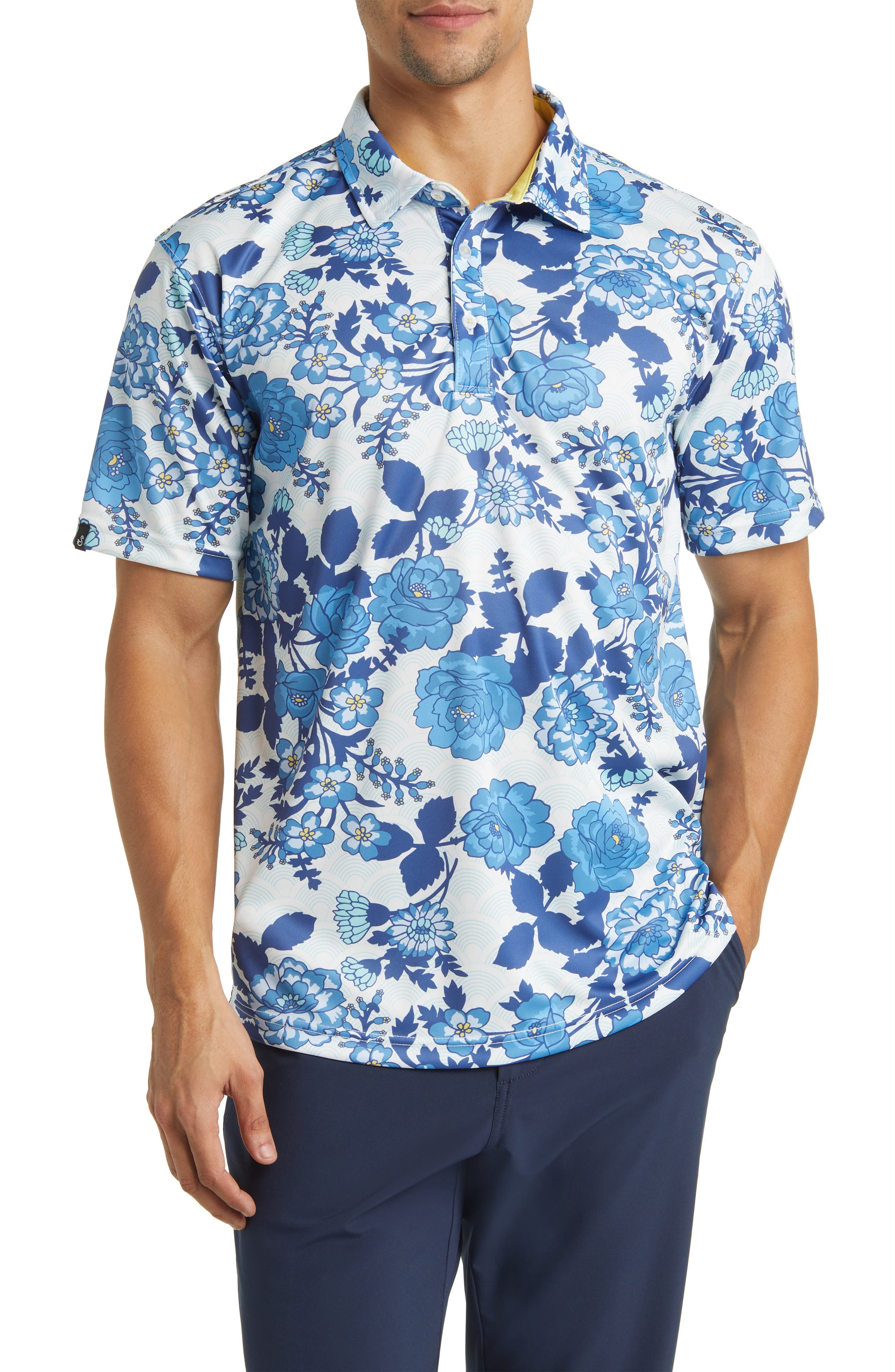 Swannies Bailey Floral Golf Polo