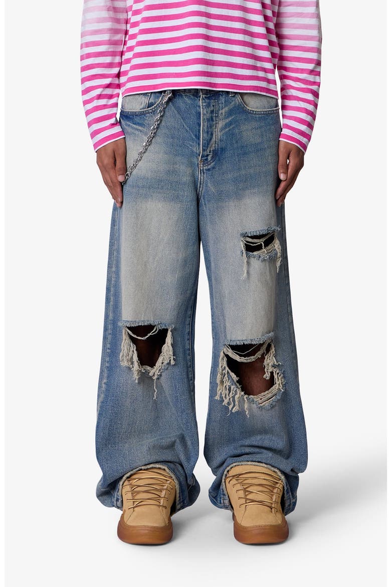 Blowout Rave Ripped Jeans, Alternate, color, VINTAGE BLUE