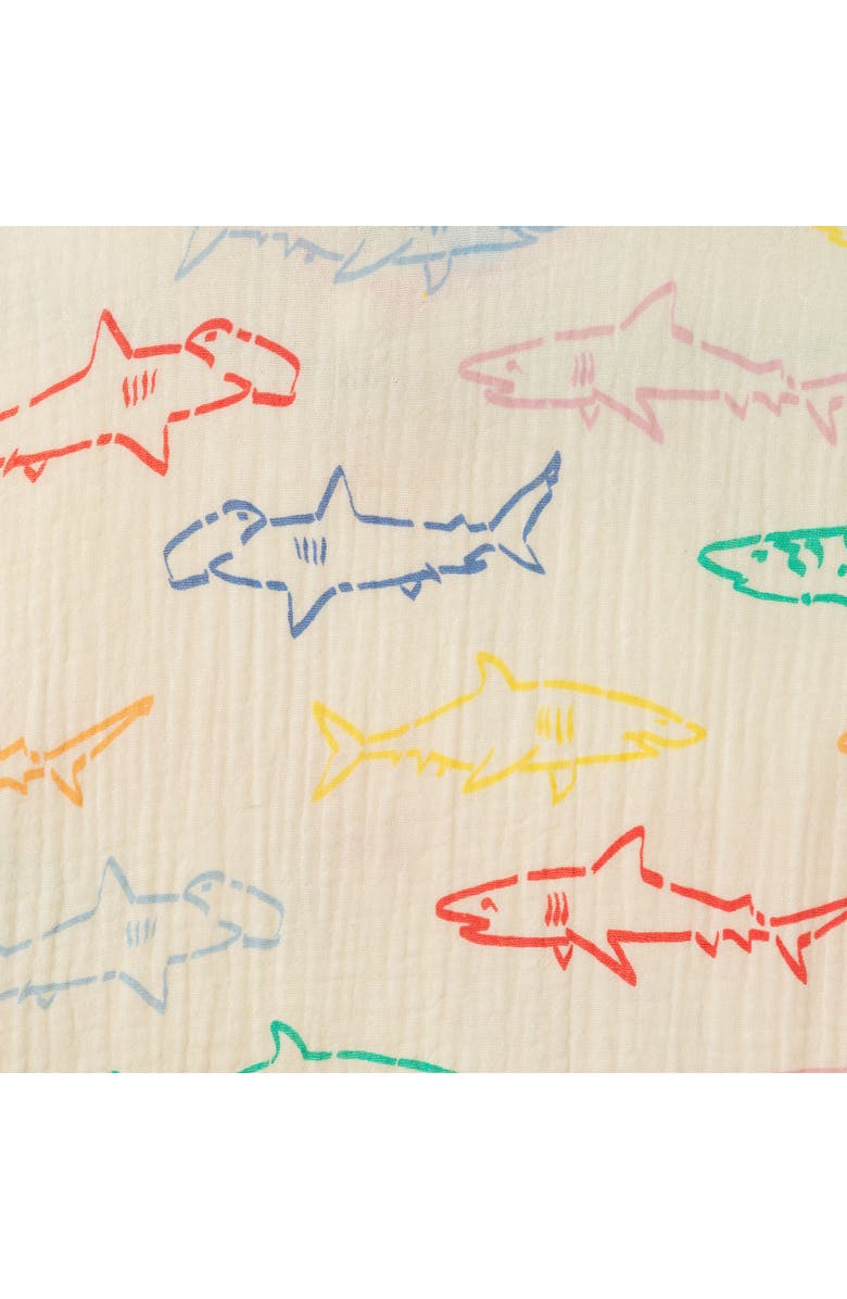 Andy & Evan Kids' Printed Cotton Gauze Button-Up Shirt & Shorts Set, Alternate, color, Wha