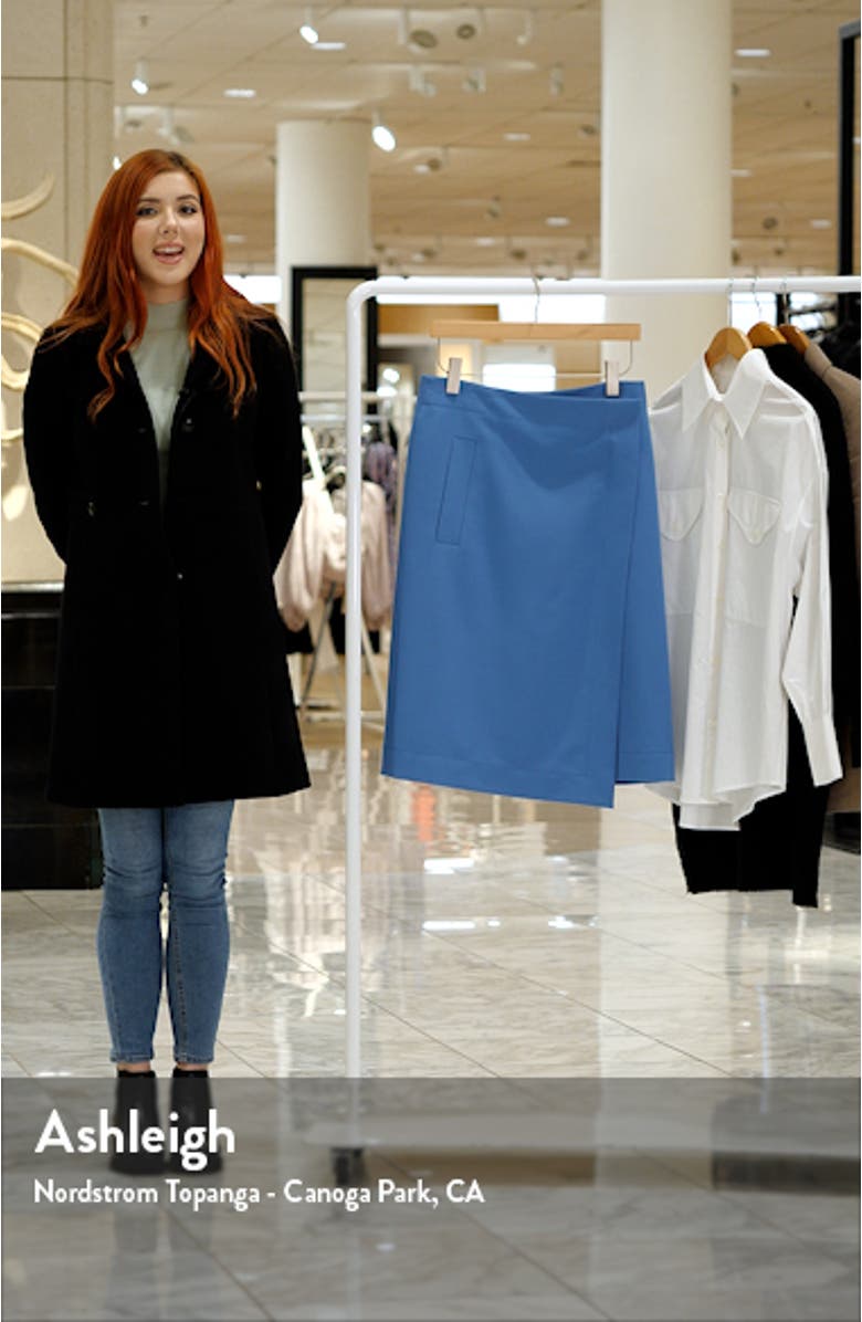 Vollemo Wrap Front A-Line Midi Skirt, sales video thumbnail