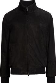 Thom Sweeney Suede Bomber Jacket
