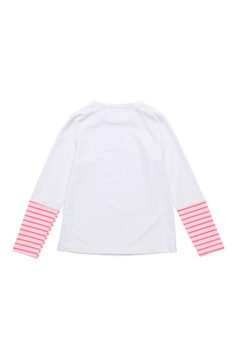Kids' Palm Island Long Sleeve Rashguard, Alternate, color, WHITE