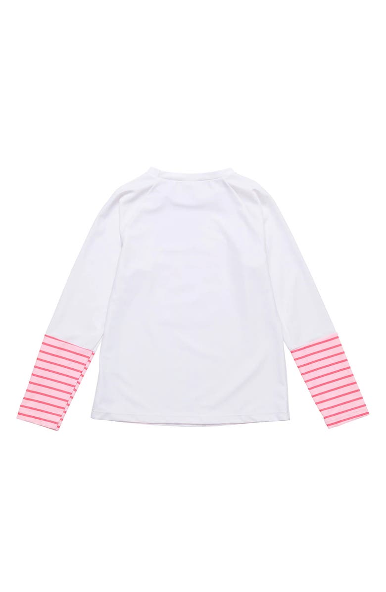 Snapper Rock Kids' Palm Island Long Sleeve Rashguard, Alternate, color, White