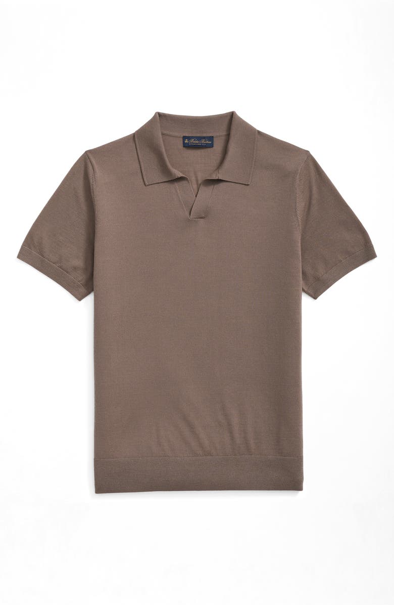 Brooks Brothers Lightweight Johnny Collar Cotton Polo Sweater, Main, color, 