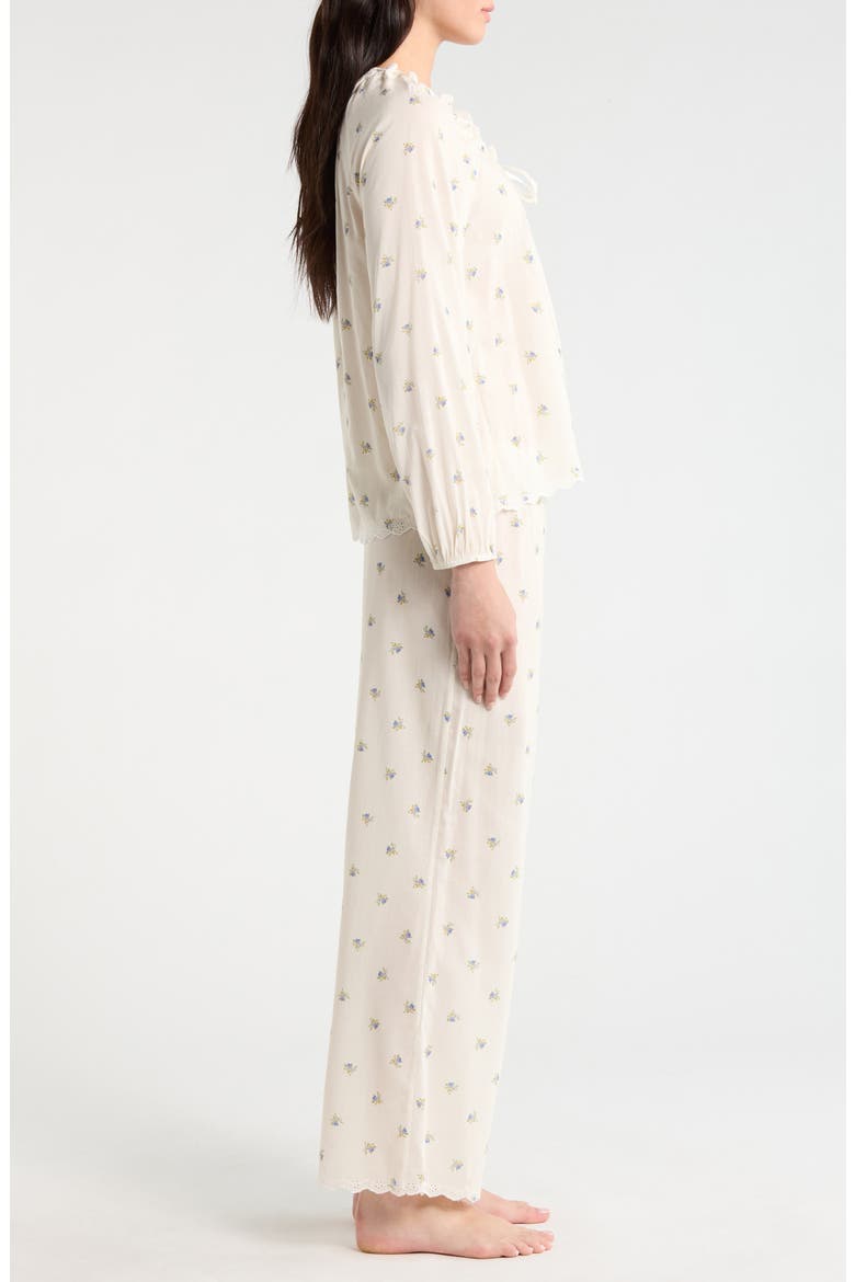 Paloma Floral Print Pajamas, Alternate, color, PETITE ROSE