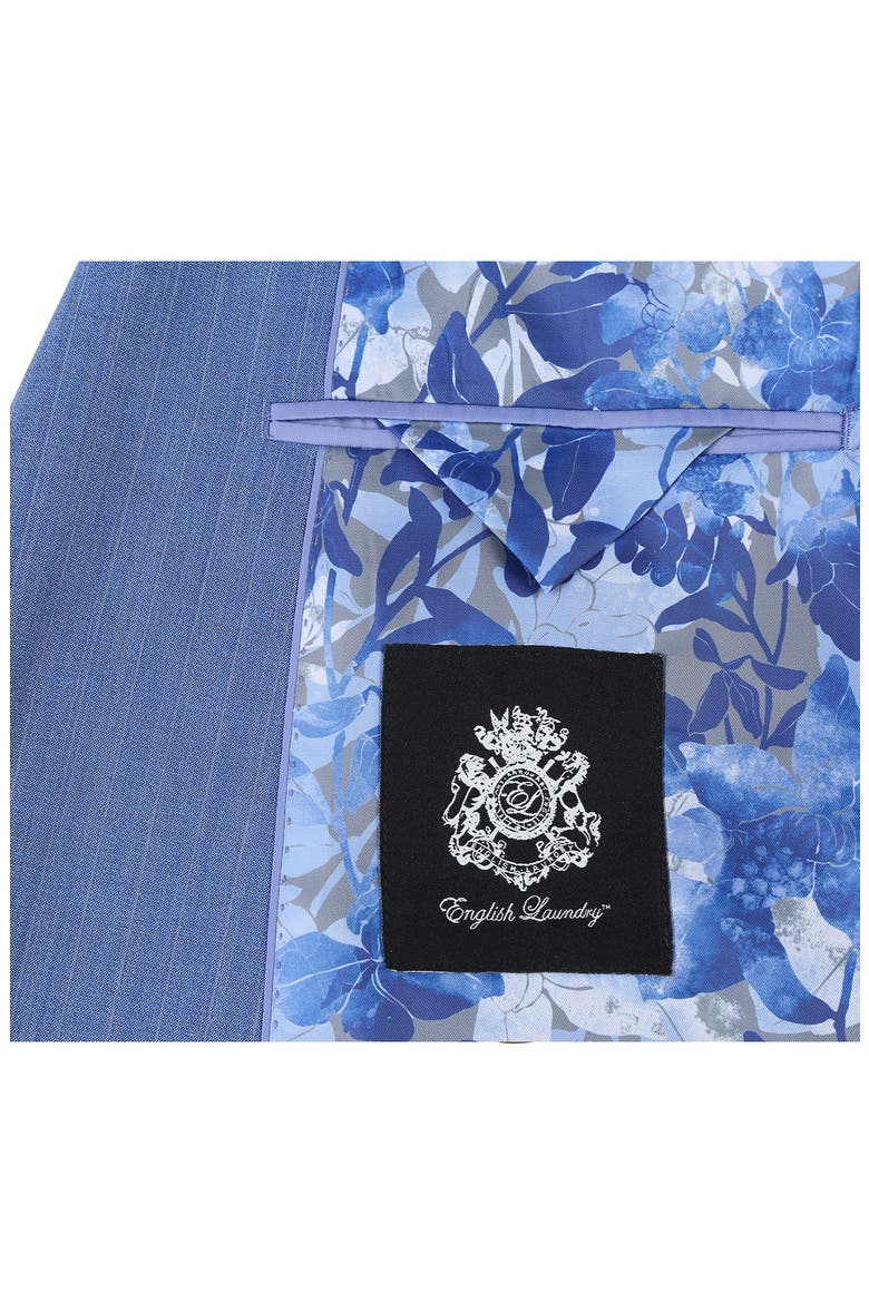 Plaid Trim Fit Wool Blend Two-Piece Suit, Alternate, color, BLUE