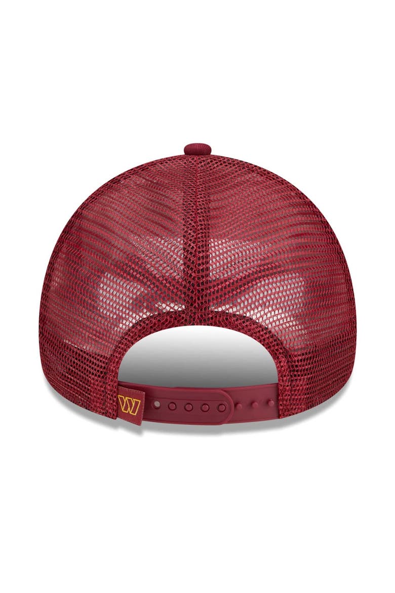 Men's New Era Burgundy Washington Commanders Caliber Trucker 9FORTY Adjustable Hat, Alternate, color, Burgundy
