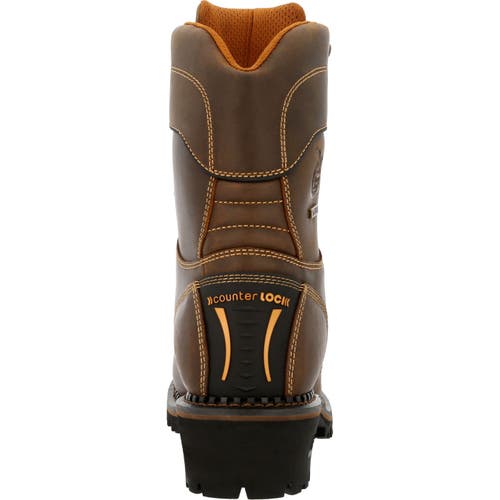 Georgia Boot Waterproof Insulated Amp Lt Logger Composite Toework Boot In Brown