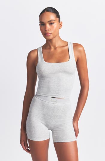 Pack of 3 Stretch Cotton Rib Tanks