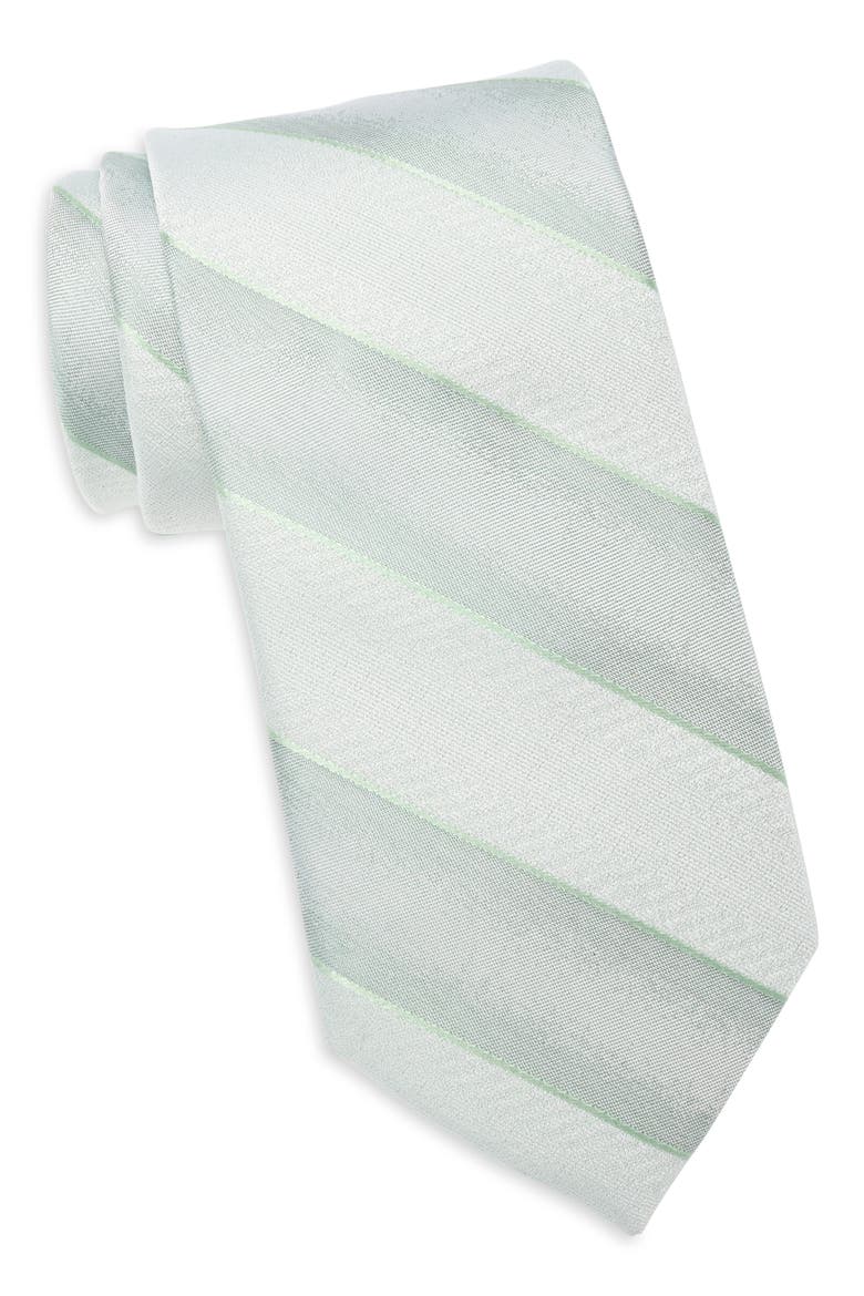 Revelle Stripe Silk Jacquard Tie, Main, color, GREEN
