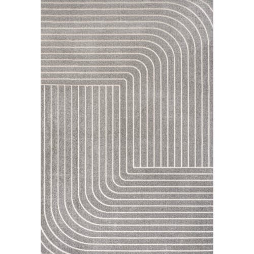 Jonathan Y Odense High-low Minimalist Angle Geometric Indoor/outdoor Area Rug In Gray/ivory