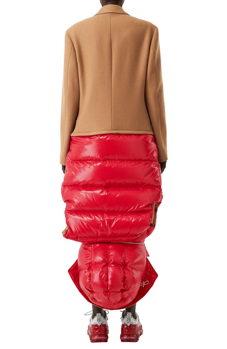 Burberry 2-in-1 Camel Hair Coat with Reversible Puffer Vest, Alternate, color,