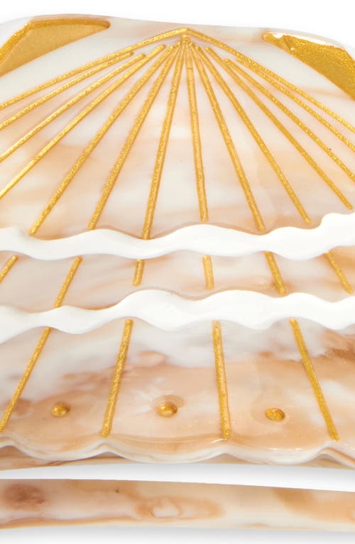 Solar Eclipse Hand-painted Seashell Hair Comb