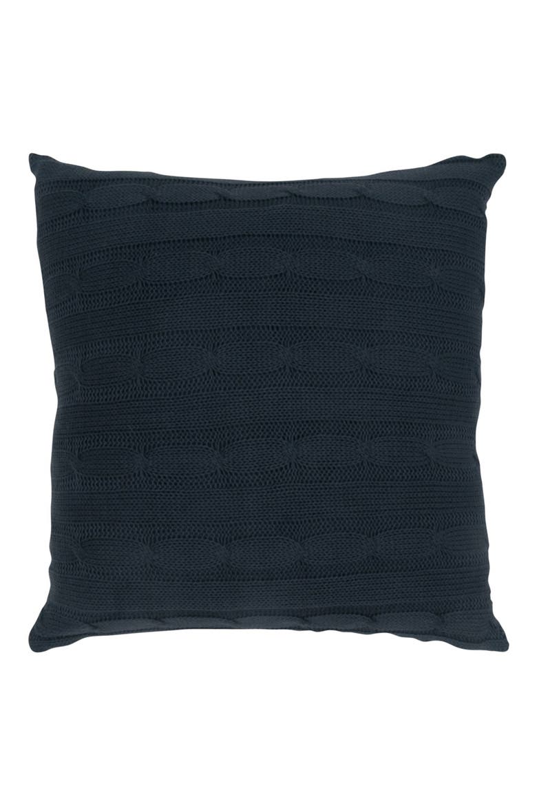 Cable Knit Pillow, Main, color, DARK GRAY