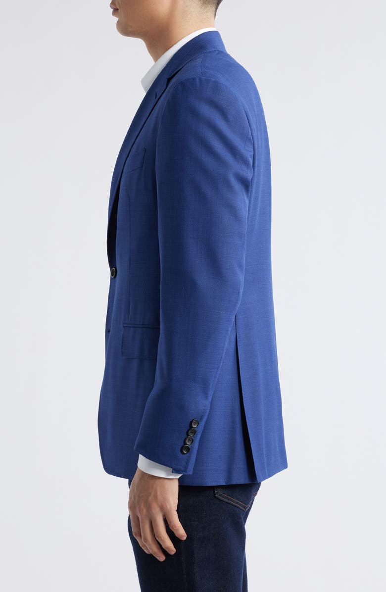 Canali Kei Trim Fit Solid Blue Impeccabile Super 130s Wool Sport Coat, Alternate, color, Bright Blue