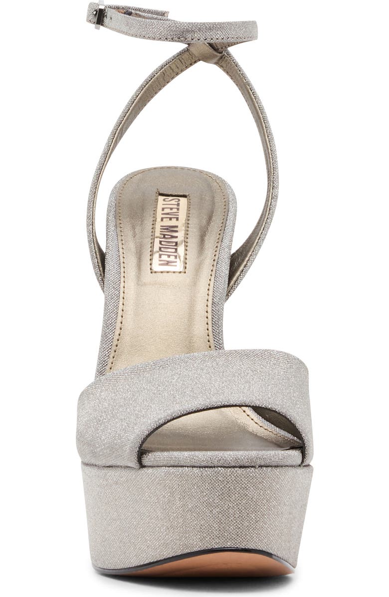 Steve Madden Jezzica Ankle Strap Platform Sandal, Alternate, color, Pewter