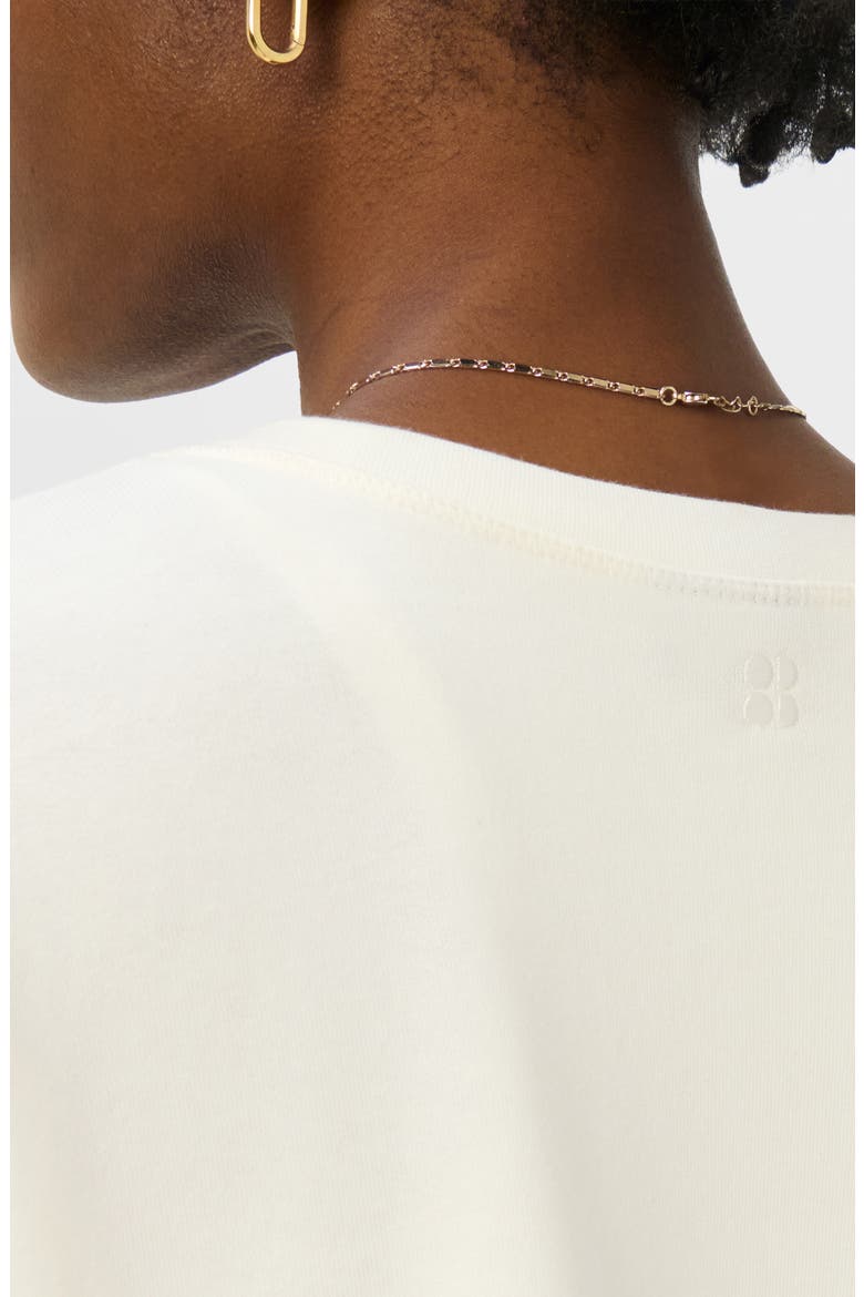 After Class Short Sleeve Cotton Blend Sweatshirt, Alternate, color, DOVE WHITE