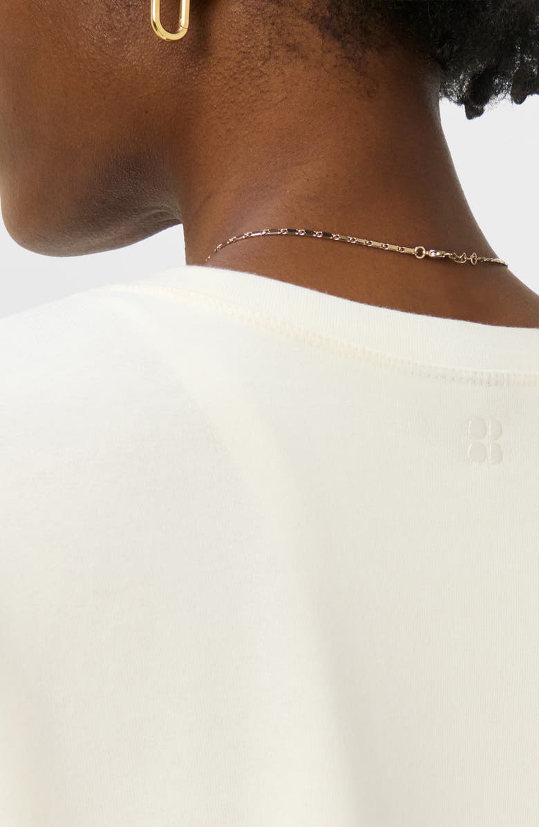 Sweaty Betty After Class Short Sleeve Cotton Blend Sweatshirt, Alternate, color, Dove White