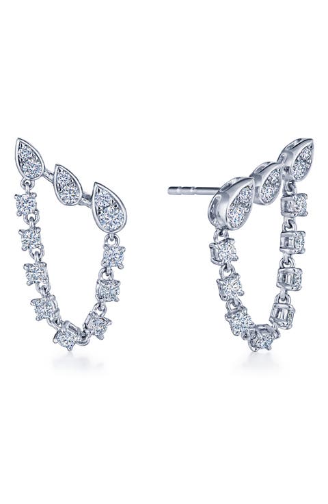 Sunburst Diamond Ear Climbers