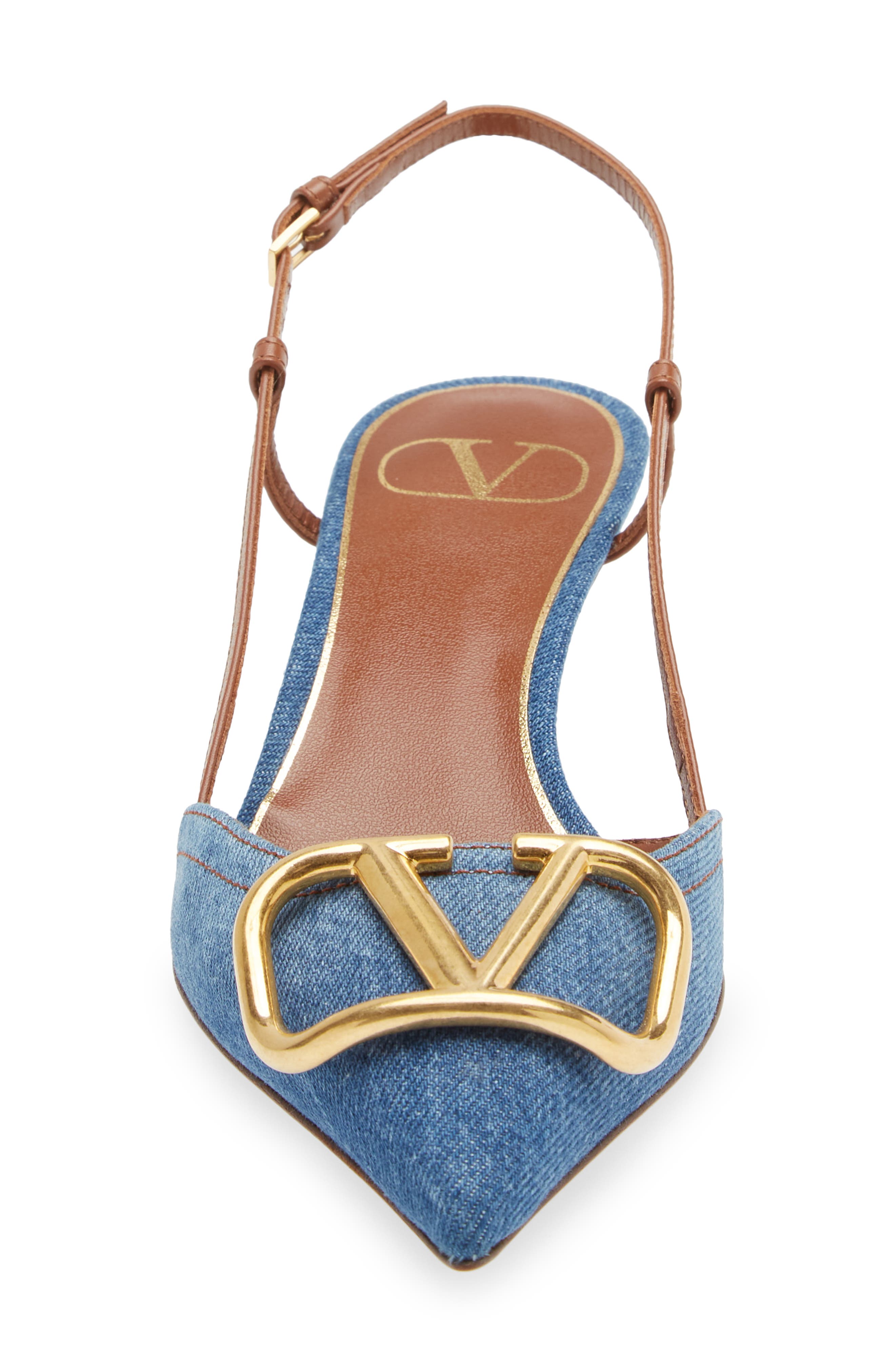 Valentino Garavani VLOGO Pointed Toe Slingback Pump, Alternate, color, 