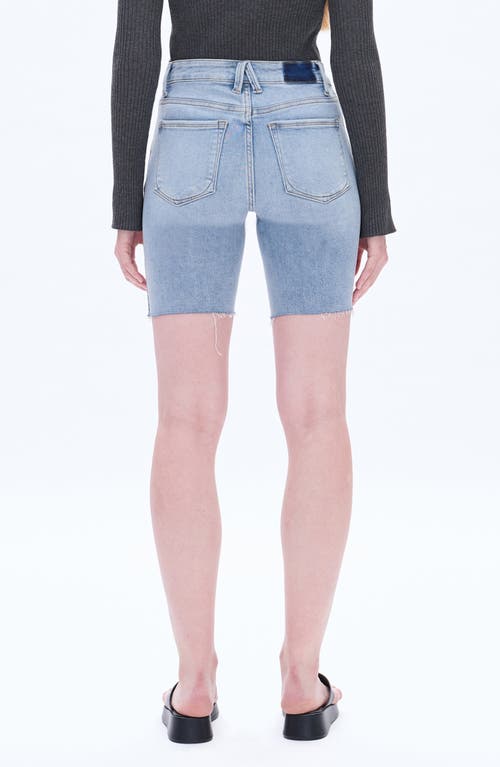 Bayeas Lily Mid-rise Denim Shorts In Wave In Blue