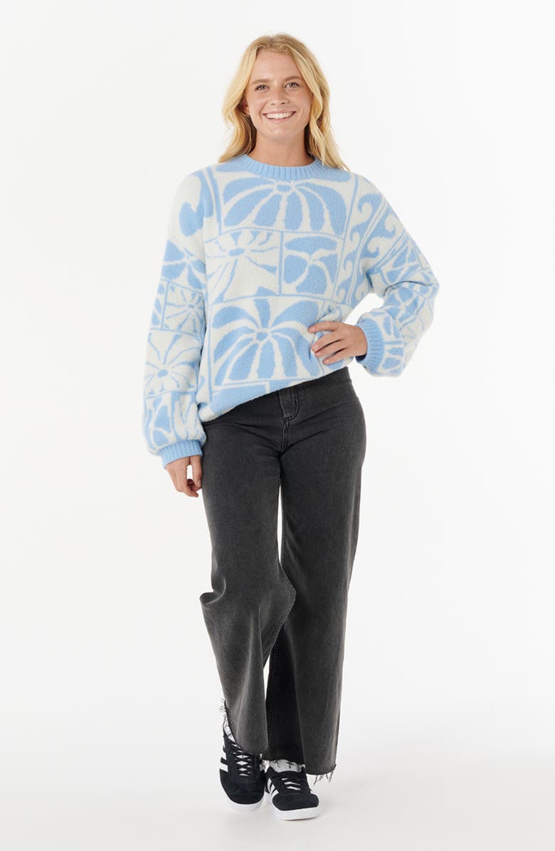 Rip Curl Williams Oversize Jacquard Sweatshirt, Alternate, color, Blue