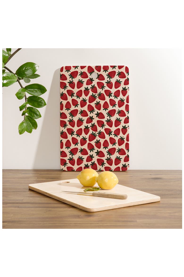 Avenie Spring Garden Strawberries Cutting Board, Alternate, color, MULTI