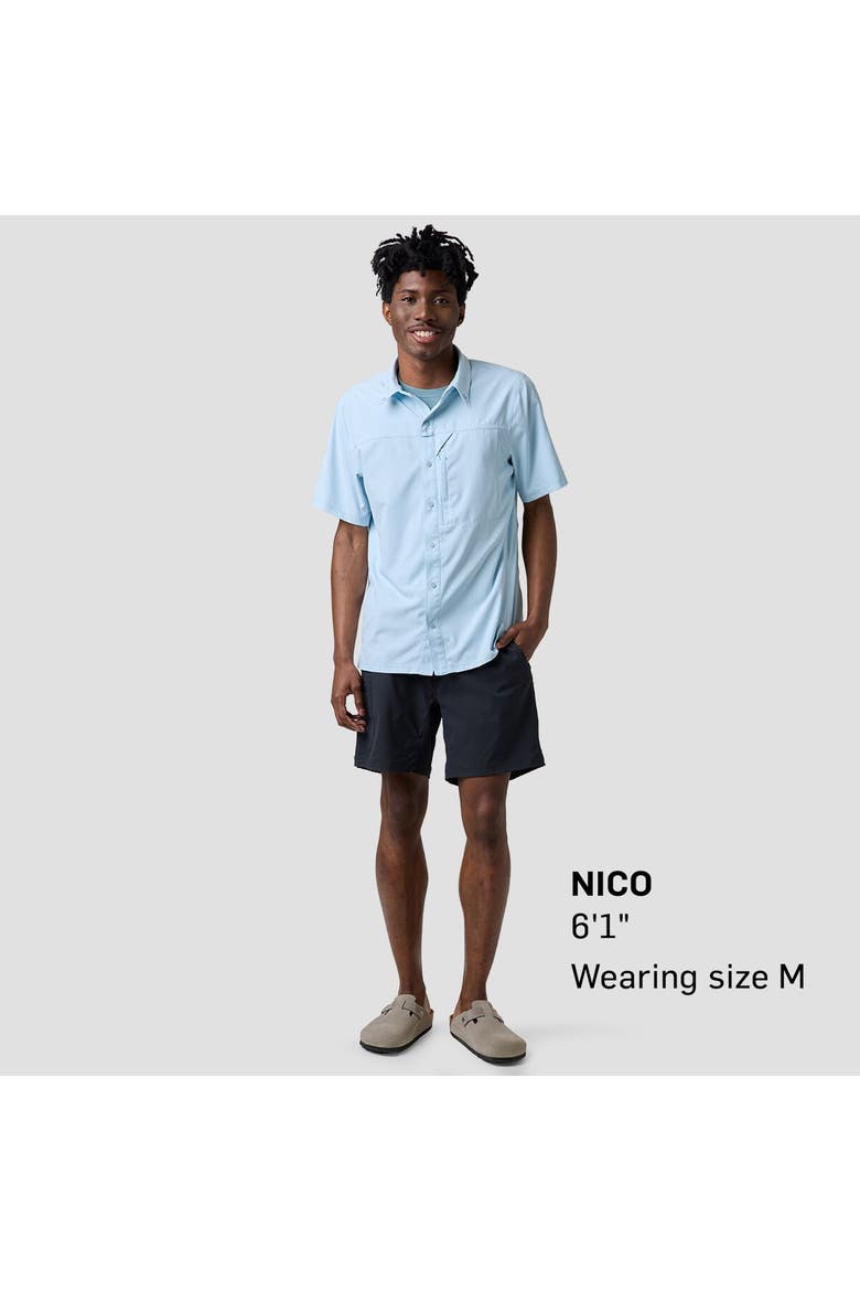 Tahoe Woven Short-Sleeve Snap-Up Shirt - Men's, Alternate, color, Skyride