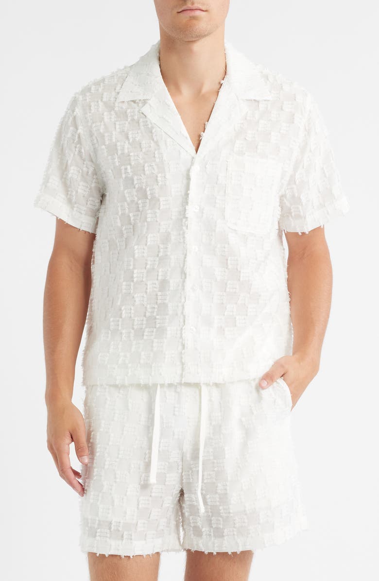 RIZORT Charles Check Camp Shirt, Main, color, White